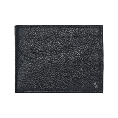Men's Black Leather Wallet – Gift-Ready with Free Keychain