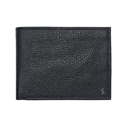Men's Black Leather Wallet – Gift-Ready with Free Keychain