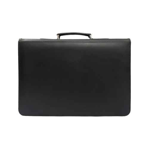 Rear design of Boss executive leather office bag with clean and minimal finish