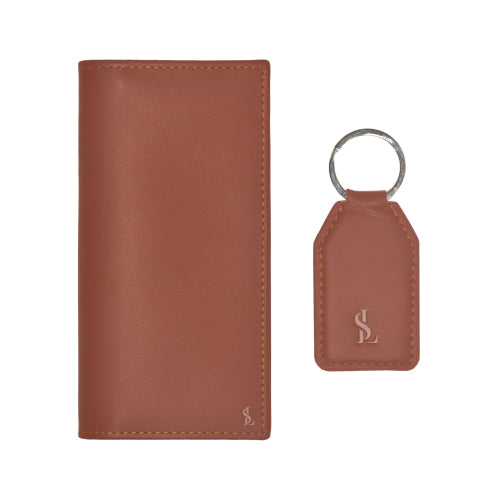 Classic Men’s Leather Wallet & Keychain – Stylish & Functional Set