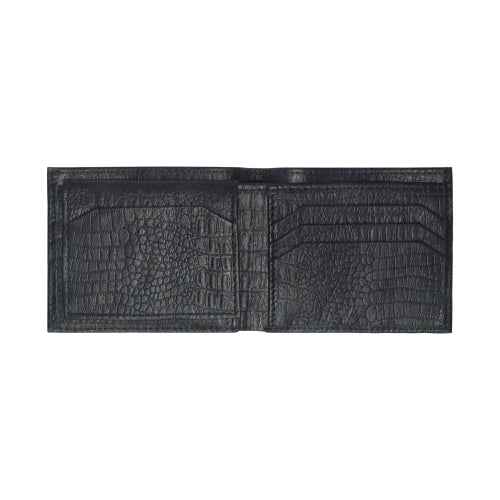 Black Crocodile Leather Wallet – Premium Textured Bifold Wallet for Men