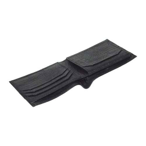 Black Crocodile Leather Wallet – Premium Textured Bifold Wallet for Men