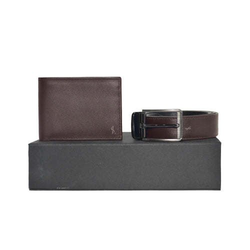 Premium Leather Wallet & Belt Gift Set for Men