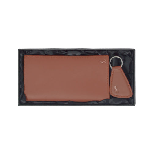Luxury Men’s Leather Wallet & Keychain Set – Genuine Leather | Gift for Him
