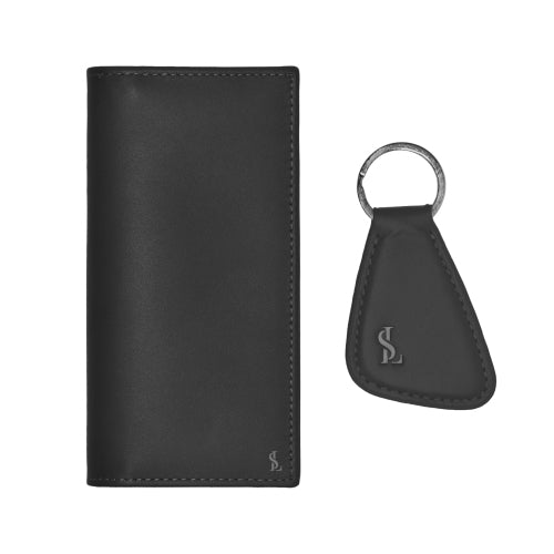 Luxury Men’s Leather Wallet & Keychain Set – Genuine Leather | Gift for Him