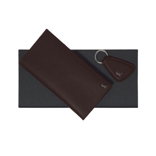 Luxury Men’s Leather Wallet & Keychain Set – Genuine Leather | Gift for Him