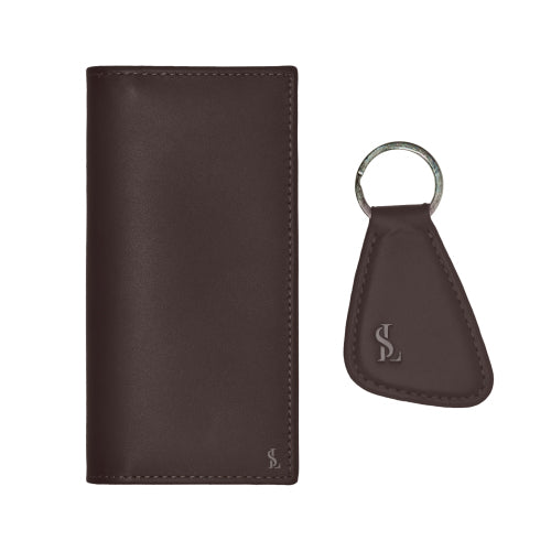 Luxury Men’s Leather Wallet & Keychain Set – Genuine Leather | Gift for Him