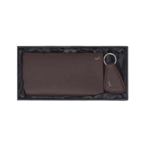 Luxury Men’s Leather Wallet & Keychain Set – Genuine Leather | Gift for Him