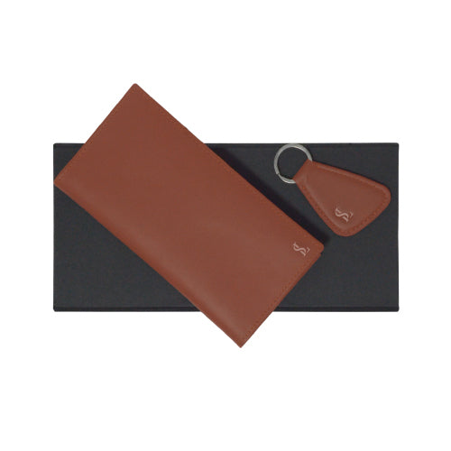 Luxury Men’s Leather Wallet & Keychain Set – Genuine Leather | Gift for Him