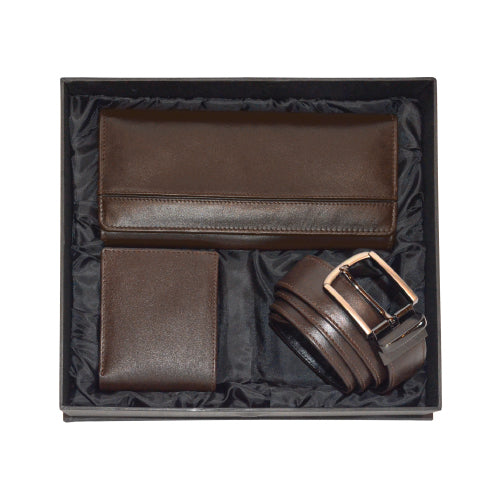 Elite Edition Leather Gift Set – Wallets & Belt in Premium Box