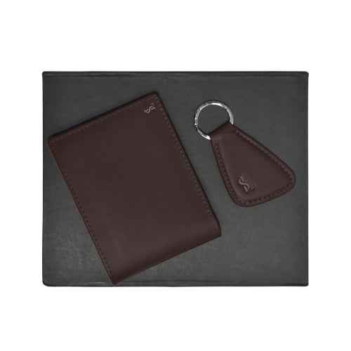 Premium Duo – Leather Wallet & Keychain Set for Men | Stylish Gift Combo