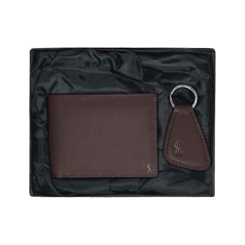Premium Duo – Leather Wallet & Keychain Set for Men | Stylish Gift Combo