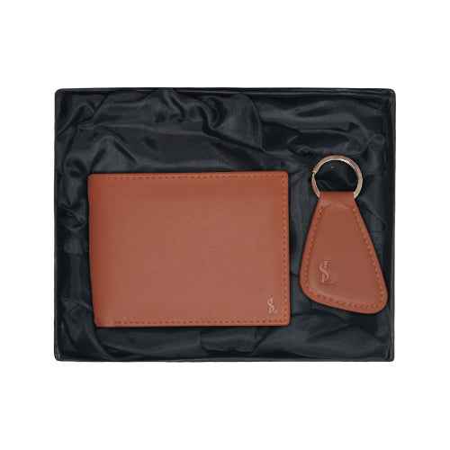 Premium Duo – Leather Wallet & Keychain Set for Men | Stylish Gift Combo