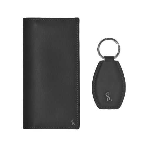Premium Leather Wallet & Keychain Set – Sleek Accessories for Men