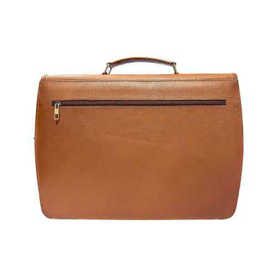 Luxury office leather executive bag in brown finish