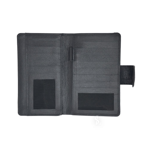 Premium Leather Mobile Wallet Organizer with Writing Pad – Multi-Function Executive Design