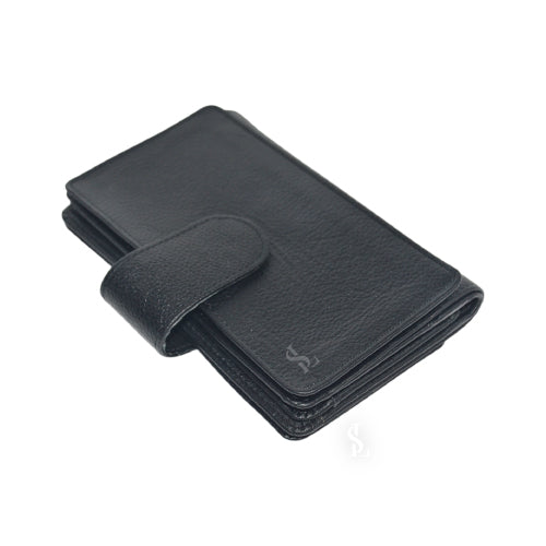 Premium Leather Mobile Wallet Organizer with Writing Pad – Multi-Function Executive Design