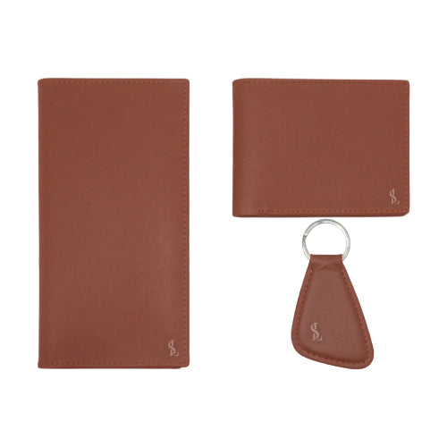 Men’s Premium Leather Wallet & Keychain Gift Set