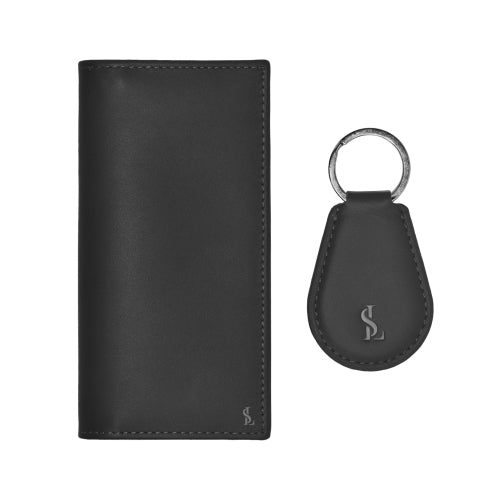 Premium Leather Long Wallet & Keychain for Men – Elegant & Durable