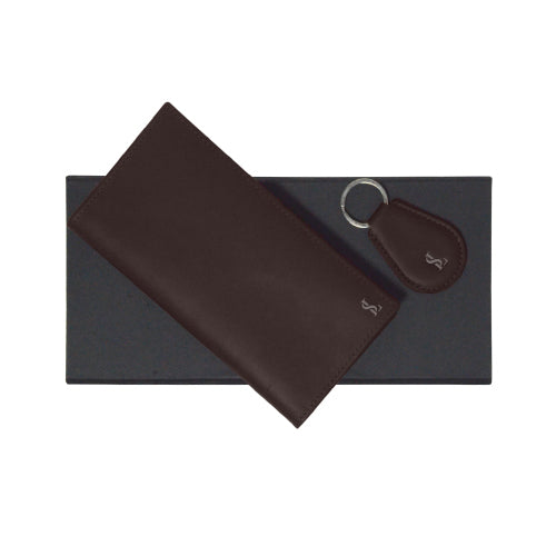 Premium Leather Long Wallet & Keychain for Men – Elegant & Durable