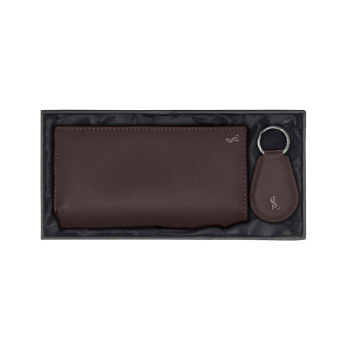 Premium Leather Long Wallet & Keychain for Men – Elegant & Durable