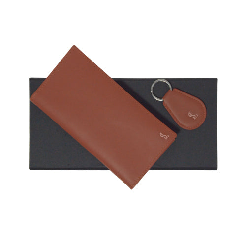 Premium Leather Long Wallet & Keychain for Men – Elegant & Durable