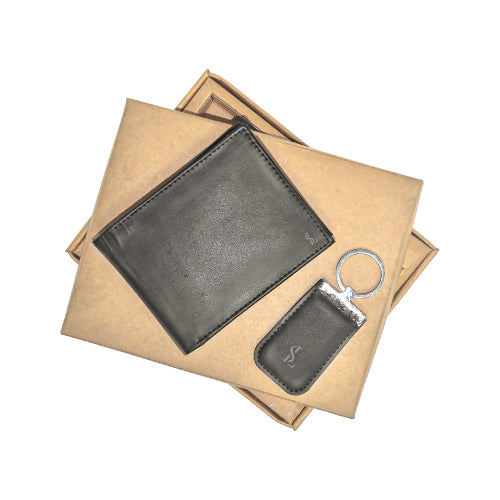 Men’s Leather Gift Set | Wallet & Keychain 